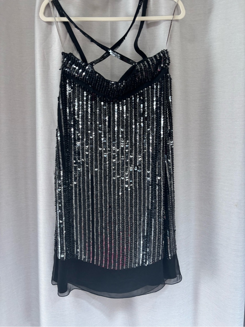 Black sequin Celine cocktail dress - Picture 4 of 8
